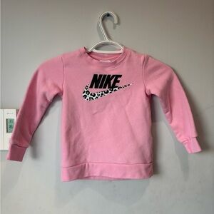 Nike Crewneck Sweater Pink and Leopard print size 3T
